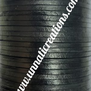 Premium Leather Lace Metallic Black 50 Meter