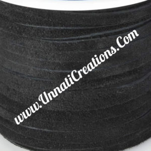 Suede Leather Cord Black 100 Meter Spool