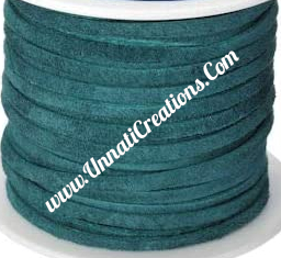 Suede Leather Cord Turquoise 100 Meter Spool