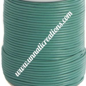 Leather Cord Round Turquoise 50 Meter Spool