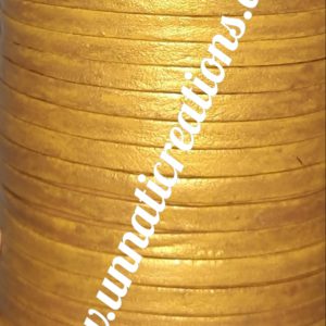 Premium Leather Lace Metallic Golden 50 Meter