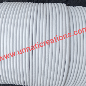 Leather Cord Round White 50 Meter Spool