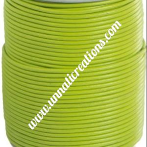 Leather Cord Round Apple Green 50 Meter Spool
