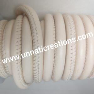 Nappa Leather Round Stitched Cream 25 Meter Spool
