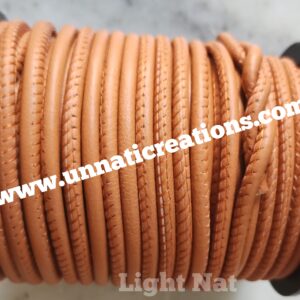 Nappa Leather Round Stitched Skin Color 25 Meter Spool