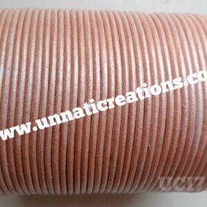 Leather Cord Round Mystique Pink 50 Meter Spool