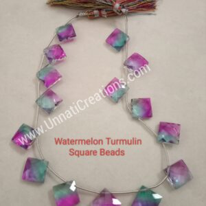 Watermelon Turmulin Square Beads