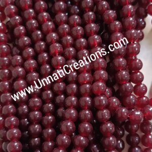 Glass Beads Stone Strings Cherry