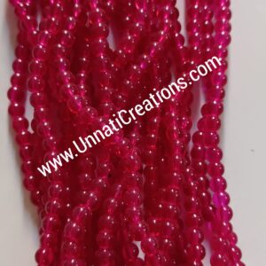 Glass Beads Stone Strings Rose Pink