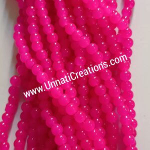 Glass Beads Stone Strings Dark Pink