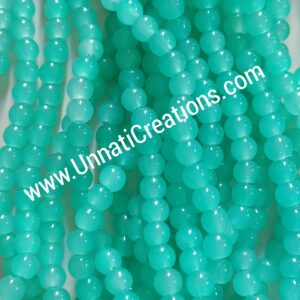 Glass Beads Stone Strings Sea Green