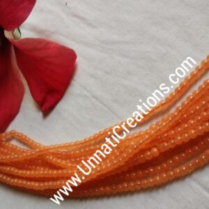 Glass Beads Stone Strings Light Orange