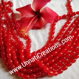 Beads Drop Shape Red